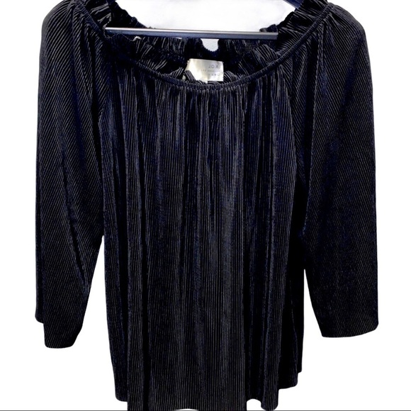 𝅺j.o.a. Woman’s NWT Modern Blouse Sz L, Color/Black - Picture 1 of 5